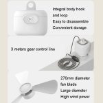 USB-Plug-in-Version, kleiner Deckenventilator, Camping, Outdoor, tragbarer Hängeventilator – Bild 5