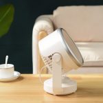 Luftzirkulationsventilator, automatischer Tischventilator mit oszillierendem Kopf und LED-Licht – Bild 11