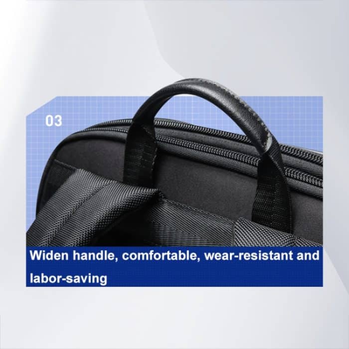 Bopai 61-122579 Hartschalen-Passwortschloss mit großer Kapazität, wasserdichter Business-Laptop-Rucksack, (Grey) – Bild 12