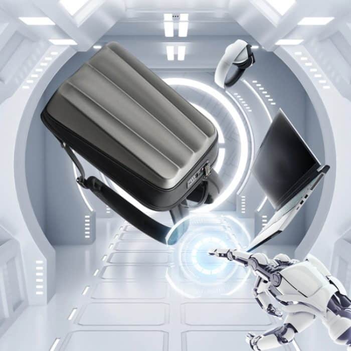 Bopai 61-122579 Hartschalen-Passwortschloss mit großer Kapazität, wasserdichter Business-Laptop-Rucksack, (Grey) – Bild 13