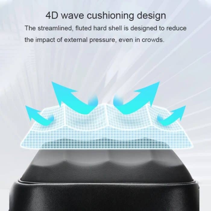 Bopai 61-122579 Hartschalen-Passwortschloss mit großer Kapazität, wasserdichter Business-Laptop-Rucksack, (Grey) – Bild 5