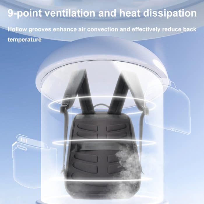 Bopai 61-122579 Hartschalen-Passwortschloss mit großer Kapazität, wasserdichter Business-Laptop-Rucksack, (Grey) – Bild 8