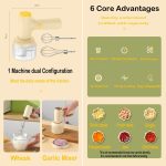 2 in 1 Tragbarer kabelloser Knoblauchzerkleinerer Eierschläger Mixer Kochmaschine – Bild 3