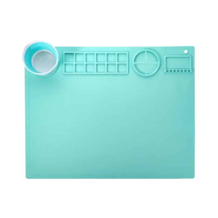 TBD0604795301A.jpg 50x40cm Silikon-Doppelschüssel-Malunterlage, Graffiti-Ölgemäldematte, löschbares und waschbares Silikonunterlage – Bild 1