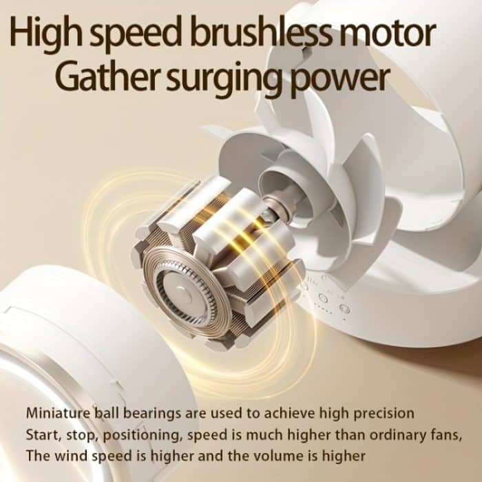 3-in-1-Multifunktions-Desktop-Ventilator mit LED-Licht-Kosmetikspiegel, USB Plug Non-Oscillating, Rechargeable Oscillating – Bild 5