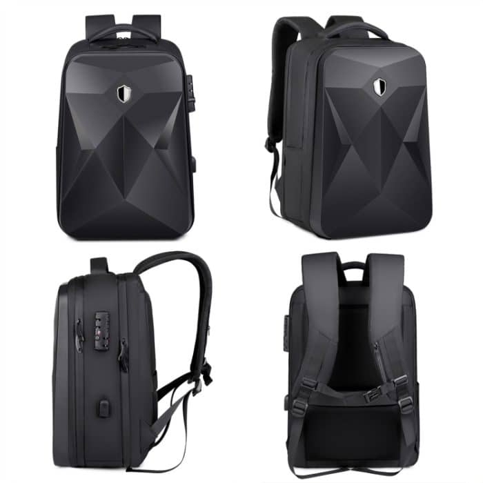 Wasserdichter Laptop-Rucksack mit Passwortsperre und großem Fassungsvermögen und USB-Anschluss, 17 inch – Bild 2