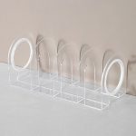 Buchständer, Desktop-Buchaufbewahrungsregal, transparenter Buchhalter für Studenten