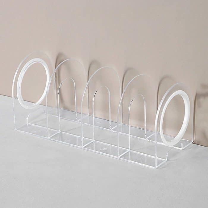 TBD0604806201A.jpg Buchständer, Desktop-Buchaufbewahrungsregal, transparenter Buchhalter für Studenten – Bild 1