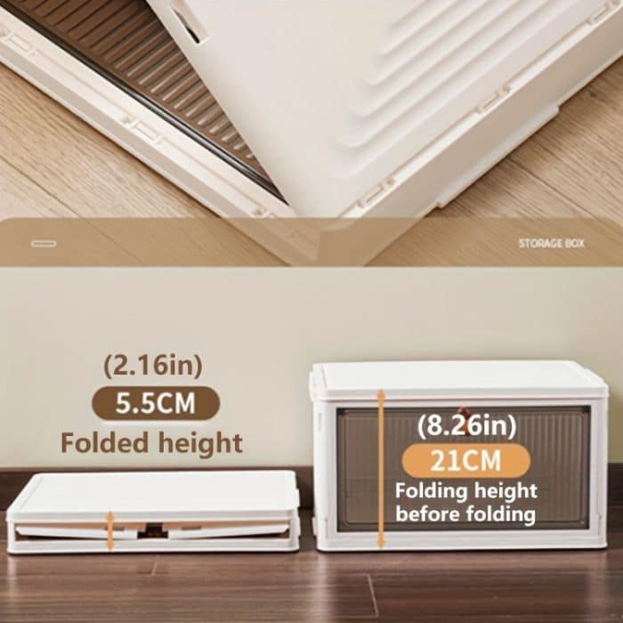 Stapelbare Aufbewahrungsbehälter aus Kunststoff mit Rädern und magnetischer Tür für Snacks, Kleidung, Küchenbedarf, Schuhe, 1-Tier, 2-Tier, 3-Tier, 4-Tier, 5-Tier, 6-Tier – Bild 3