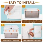 Stapelbare Aufbewahrungsbehälter aus Kunststoff mit Rädern und magnetischer Tür für Snacks, Kleidung, Küchenbedarf, Schuhe, 1-Tier, 2-Tier, 3-Tier, 4-Tier, 5-Tier, 6-Tier – Bild 7