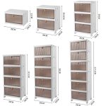 Stapelbare Aufbewahrungsbehälter aus Kunststoff mit Rädern und magnetischer Tür für Snacks, Kleidung, Küchenbedarf, Schuhe, 1-Tier, 2-Tier, 3-Tier, 4-Tier, 5-Tier, 6-Tier – Bild 8