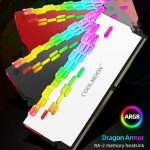 COOLMOON RA-2 Kühlkörper Kühler ARGB Bunte Blinkende Speicher Bank Kühler Für PC Desktop-Computer Zubehör – Bild 3