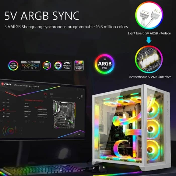 AOSOR AL300 Computer Glow Line ARGB Neon Kabel Motherboard Chassis Licht Streifen Licht Board Dekoration, AL300 – Bild 5