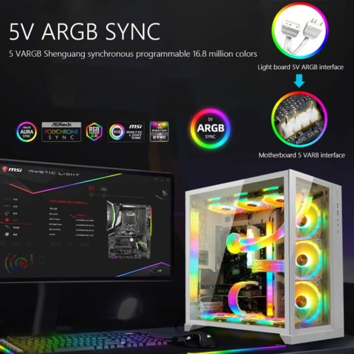 AOSOR Al200 Neon-Kabel, Computer-Motherboard, Grafikkarte, Leuchttafel, Netzteil, Leitung, Dekoration, AL200 – Bild 7