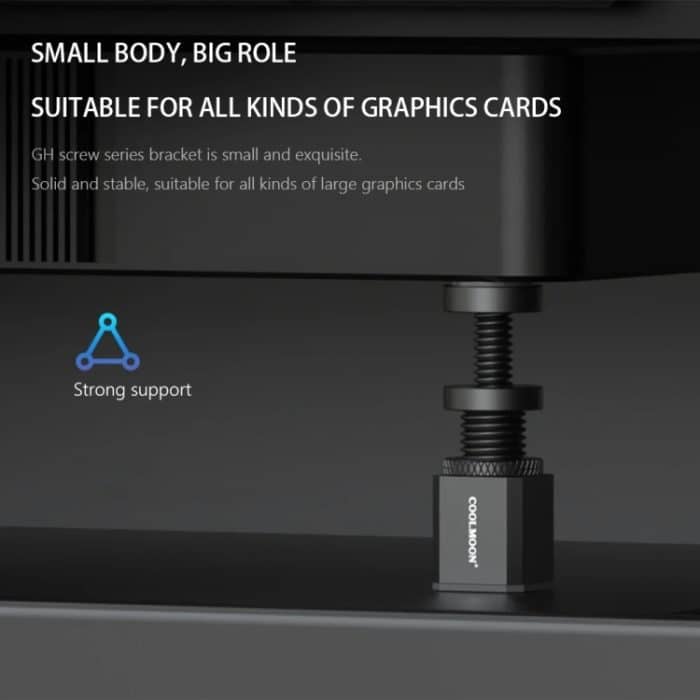 COOLMOON Grafikkartenständer für Desktop-Computer, Grafikkarte, vertikale obere Stützhalterung, Schraube, Teleskop-Stützstangen, 2.8-5cm (Black), 2.8-5cm (Silver), 5-8cm (Black), 5-8cm (Silver), 7.5-12cm (Black), 7.5-12cm (Silver) – Bild 5