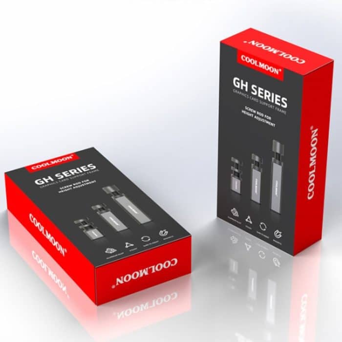 COOLMOON Grafikkartenständer für Desktop-Computer, Grafikkarte, vertikale obere Stützhalterung, Schraube, Teleskop-Stützstangen, 2.8-5cm (Black), 2.8-5cm (Silver), 5-8cm (Black), 5-8cm (Silver), 7.5-12cm (Black), 7.5-12cm (Silver) – Bild 10