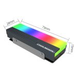 COOLMOON CM-M2A M.2 2280 Solid State Drive Kühler 5V ARGB Festplattenkühlkörper, CM-M2A – Bild 8