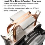 COOLMOON Frost Doppel-Kupferrohr-CPU-Lüfter, beleuchteter, leiser, luftgekühlter AMD-Kühler für Desktop-PCs, P2 Magic Moon Edition Single Fan, P22 Magic Moon Edition Double Fan, P2 Streamline Edition Single Fan, P22 Streamline Edition Double Fan – Bild 6