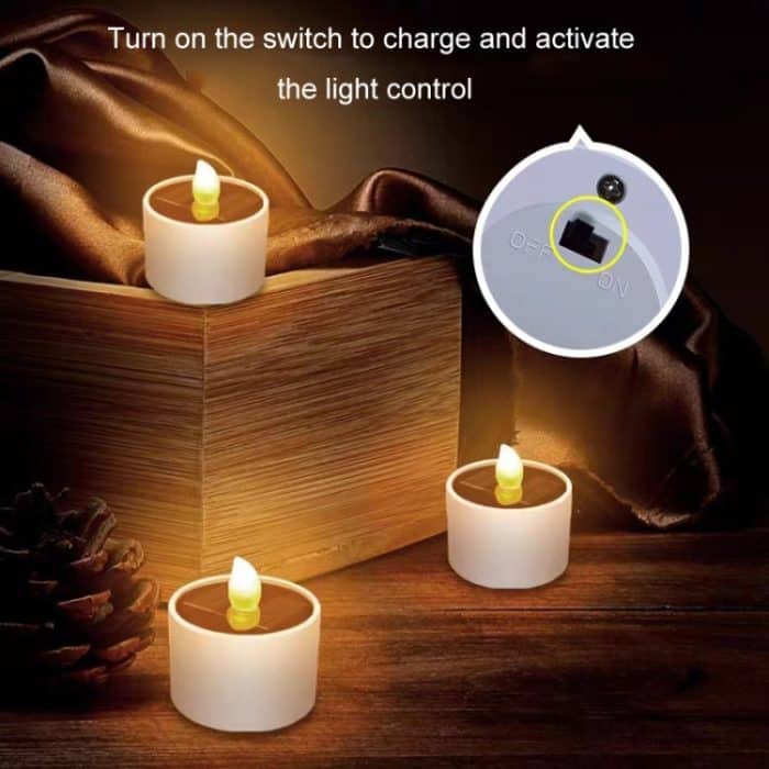 Solar-Kerzenlichter für den Außenbereich, wasserdicht, Hoflicht, Gartendekoration, Ambiente-Lampe, Candle Model (Yellow Flash), Candle Model (Warm White) – Bild 6