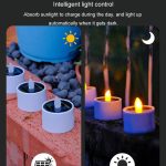 Solar-Kerzenlichter für den Außenbereich, wasserdicht, Hoflicht, Gartendekoration, Ambiente-Lampe, Candle Model (Yellow Flash), Candle Model (Warm White) – Bild 7
