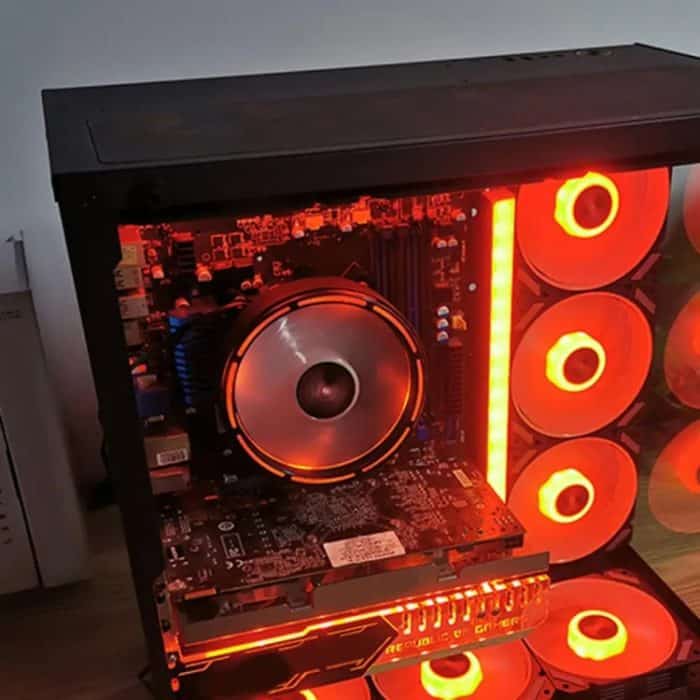 COOLMOON CPU-Kühler für Desktop-Computer, automatischer Farbwechsel, Multi-Plattform-Stummschaltung, Lüfter, CM-BF-RGB – Bild 2