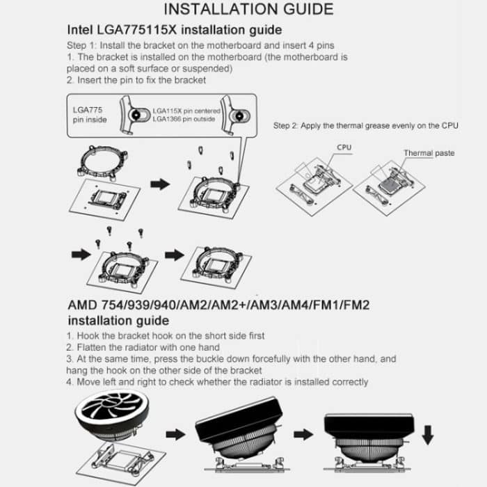 COOLMOON CPU-Kühler für Desktop-Computer, automatischer Farbwechsel, Multi-Plattform-Stummschaltung, Lüfter, CM-BF-RGB – Bild 12