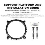 COOLMOON CPU-Kühler für Desktop-Computer, automatischer Farbwechsel, Multi-Plattform-Stummschaltung, Lüfter, CM-BF-RGB – Bild 10