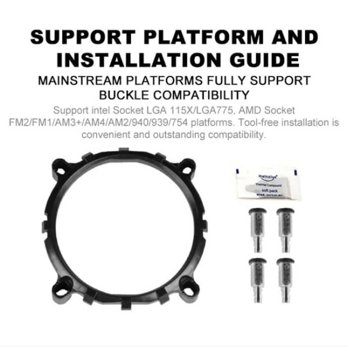 COOLMOON CPU-Kühler für Desktop-Computer, automatischer Farbwechsel, Multi-Plattform-Stummschaltung, Lüfter, CM-BF-RGB – Bild 10