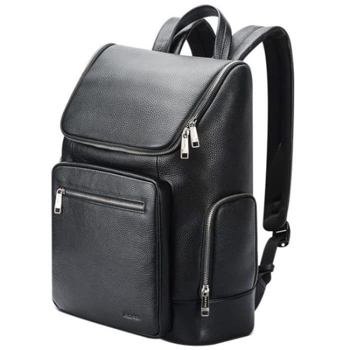 Bopai 61-122431 Wasserdichter Business-Laptop-Rucksack aus erstklassigem Rindsleder mit großem Fassungsvermögen, 61-122431 – Bild 1