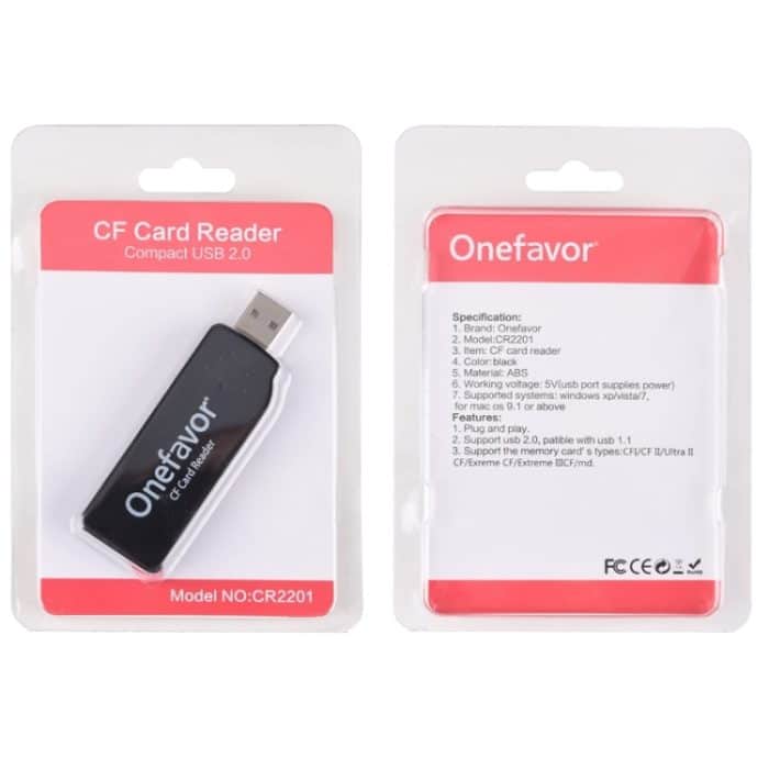 Onefavor USB2.0 Hochgeschwindigkeits-Lese- und Schreib-CF-Kartenleser, CF Card Reader – Bild 7