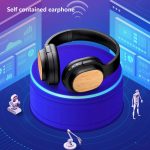 Bluetooth-Kopfhörer aus Bambusholz mit integrierter Soundkarte, TF-Karte/FM/AUX-Unterstützung – Bild 5