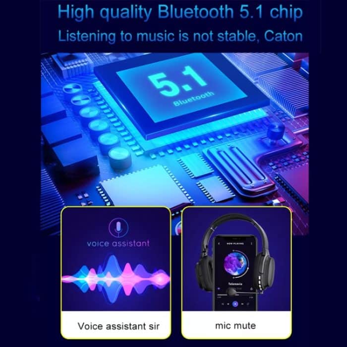 Bluetooth-Kopfhörer aus Bambusholz mit integrierter Soundkarte, TF-Karte/FM/AUX-Unterstützung – Bild 6