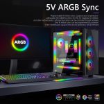 Panorama Glow ARGB Lichtleiste Desktop-Computergehäuse Innendekoratives Umgebungslicht, F300 Square – Bild 2