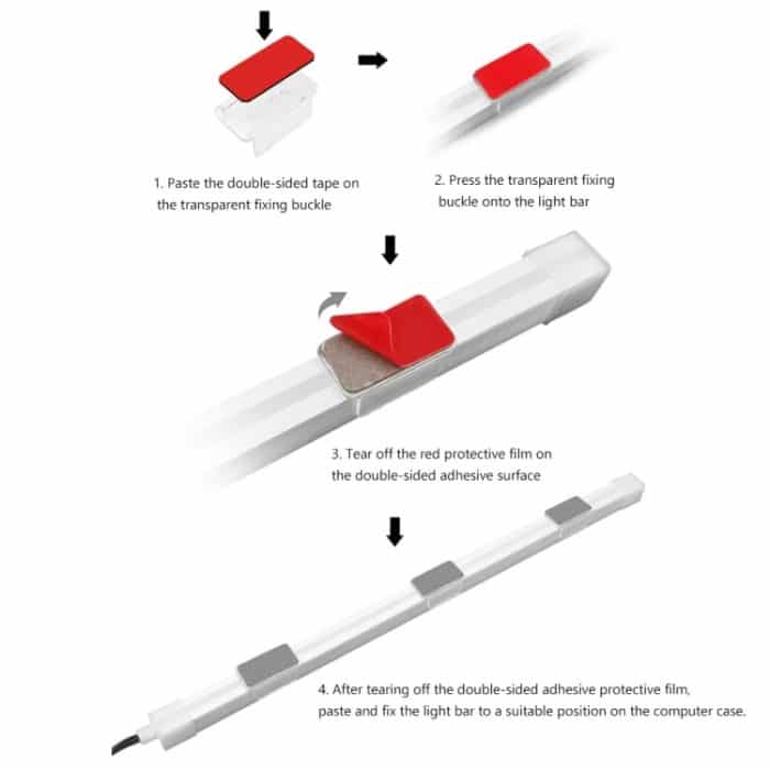Panorama Glow ARGB Lichtleiste Desktop-Computergehäuse Innendekoratives Umgebungslicht, F300 Square – Bild 11