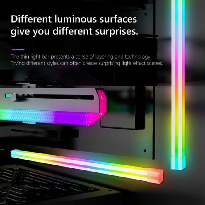 Panorama Glow ARGB Lichtleiste Desktop-Computergehäuse Innendekoratives Umgebungslicht, F300 Square – Bild 7