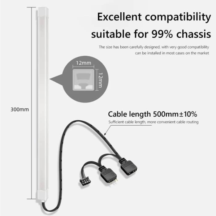 Panorama Glow ARGB Lichtleiste Desktop-Computergehäuse Innendekoratives Umgebungslicht, F300 Square – Bild 9