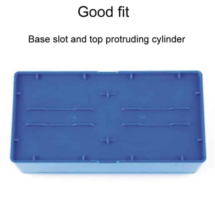 Stapelbarer Baustein-Organizer für den Haushalt, Studenten-Desktop-Aufbewahrungsbox aus Kunststoff, Rectangular Blue, Rectangular Yellow, Rectangular Red, Square Blue, Square Yellow, Square Red – Bild 4