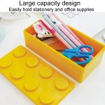 Stapelbarer Baustein-Organizer für den Haushalt, Studenten-Desktop-Aufbewahrungsbox aus Kunststoff, Rectangular Blue, Rectangular Yellow, Rectangular Red, Square Blue, Square Yellow, Square Red – Bild 6