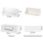 An der Wand montiertes, stanzfreies Nachttisch-Brillen-Aufbewahrungsbox-Badezimmer-Toilettenartikel-Abflussregal – Bild 2