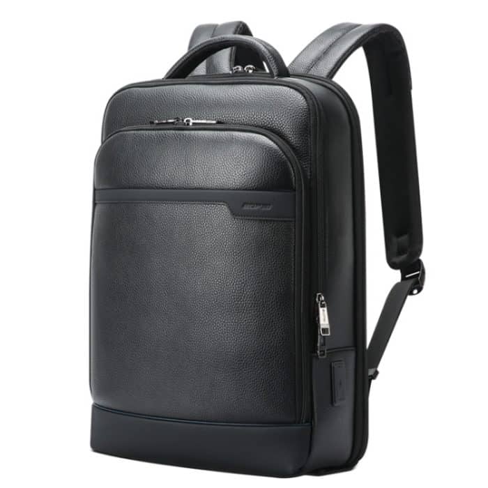TBD0604834001A.jpg Bopai 61-122391 Großraum-Business-Laptop-Rucksack aus Rindsleder erster Schicht mit USB+Typ-C-Anschluss, 61-122391 – Bild 1