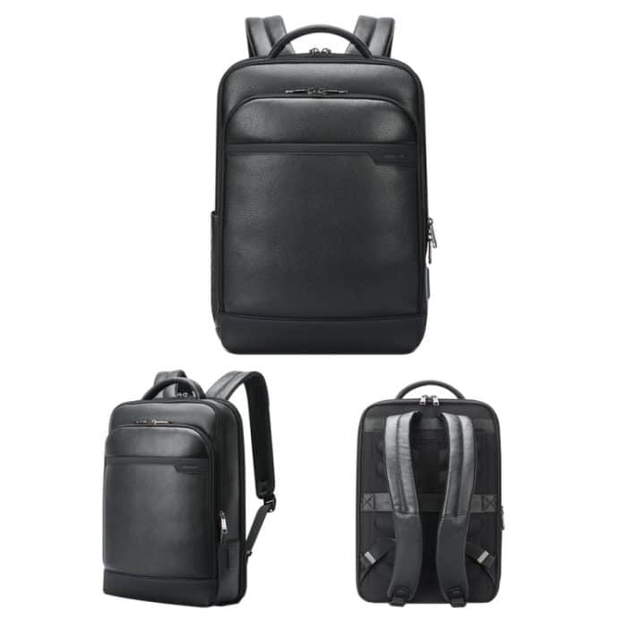 Bopai 61-122391 Großraum-Business-Laptop-Rucksack aus Rindsleder erster Schicht mit USB+Typ-C-Anschluss, 61-122391 – Bild 2