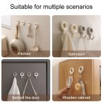 4 teile/satz Haushalt Wand Hängen Haken Schlafsaal Nicht-Markierung Punch-Freies Klebe Haken – Bild 8