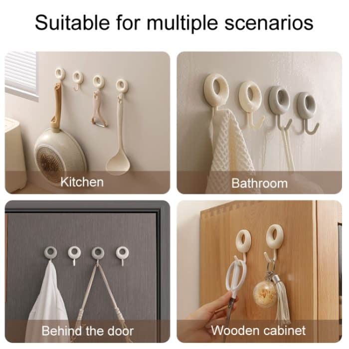 4 teile/satz Haushalt Wand Hängen Haken Schlafsaal Nicht-Markierung Punch-Freies Klebe Haken – Bild 8