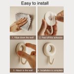 4 teile/satz Haushalt Wand Hängen Haken Schlafsaal Nicht-Markierung Punch-Freies Klebe Haken – Bild 9