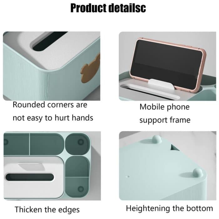 Zeichenpapier Desktop-Organizer Couchtisch Multifunktionale Fernbedienung Aufbewahrungsbox, White Small, Pink Small, Green Small, White Large, Pink Large, Green Large – Bild 6