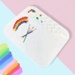 Malunterlage aus Silikon, quadratisch, 40 x 50 cm, Kunstmatte zum Zeichnen von Ton, Square Purple, Square Color, Color Sky Blue – Bild 3