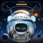Space Sapsule Clock Kabelloser Bluetooth-Lautsprecher mit Atmosphärenlicht – Bild 11