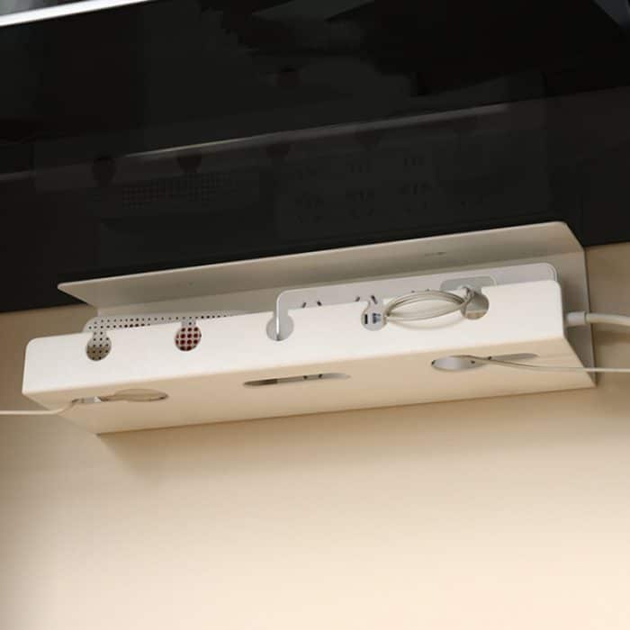Unter Schreibtisch Kabel Veranstalter Loch-Freies Home Computer Tisch Unten Netzkabel Stecker Lagerung Rack – Bild 2