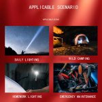 90 Grad faltbare Taschenlampe weißes/rotes/grünes Licht wasserdichte magnetische Taschenlampe, Built In 18650 Lithium Battery – Bild 11