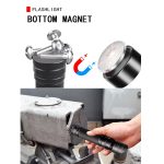 90 Grad faltbare Taschenlampe weißes/rotes/grünes Licht wasserdichte magnetische Taschenlampe, Built In 18650 Lithium Battery – Bild 5